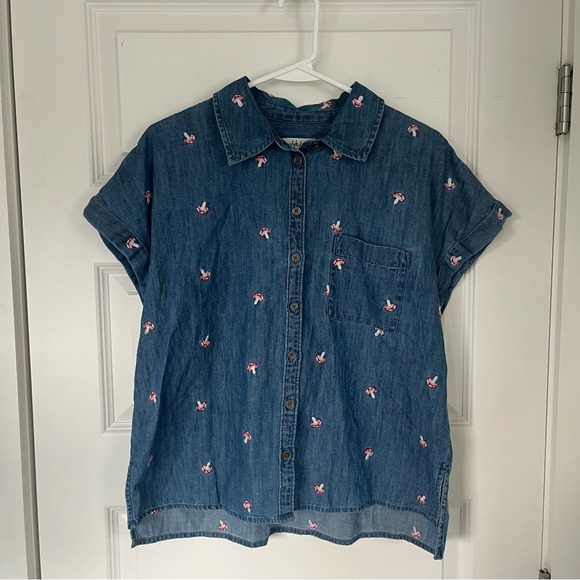 Style & Co. Tops - Style & Co Denim Mushroom Button Up Shirt